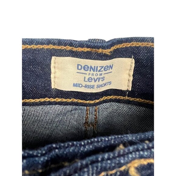 Denizen From Levis Women's Mid-Rise Denim Shorts Sz 14 Frayed Hem Casual Summer - Picture 5 of 10